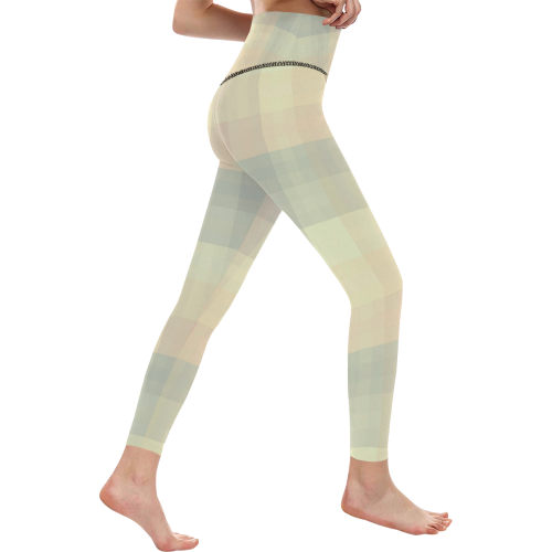 Like a Candy Sweet Pastel Pattern Women's All Over Print High-Waisted Leggings (Model L36)
