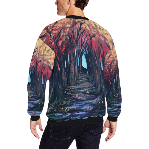 Autumn Day All Over Print Crewneck Sweatshirt for Men/Large (Model H18)