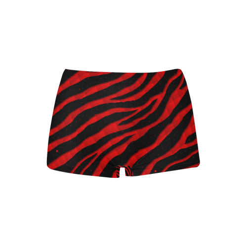 Ripped SpaceTime Stripes - Red Women's All Over Print Boyshort Panties (Model L31)