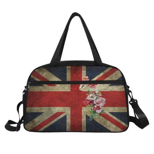 Union Jack Flowers Fitness Handbag (Model 1671)