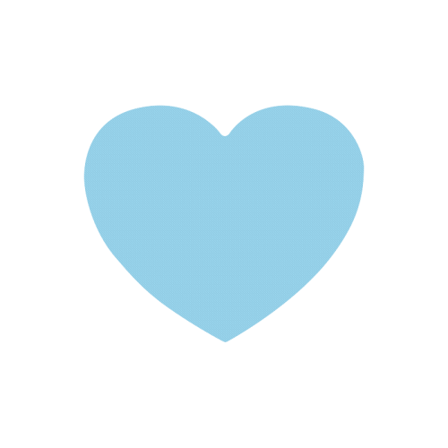 color baby blue Heart-shaped Mousepad