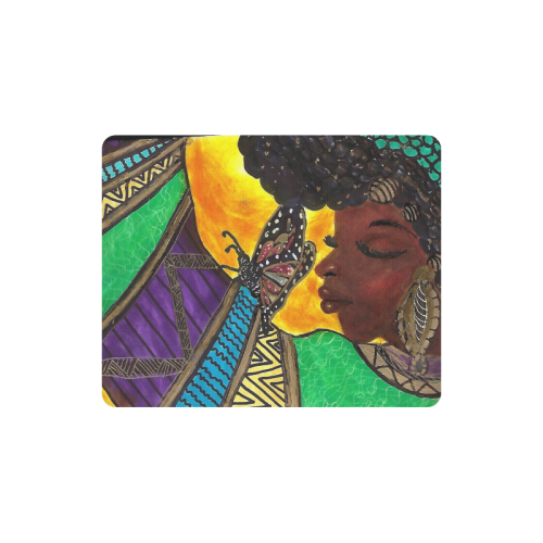 Butterfly woman Rectangle Mousepad