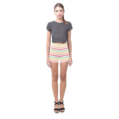 Pastel Stripes Briseis Skinny Shorts (Model L04)