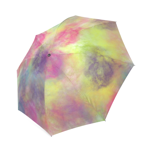 Pastel Watercolor Cottonballs Foldable Umbrella (Model U01)