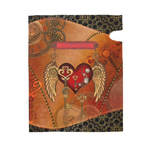 Steampunk, wonderful heart with wings Mailbox Cover