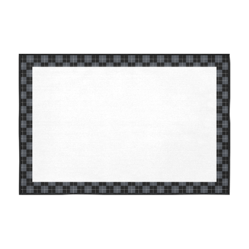 Checkered Cotton Linen Tablecloth 60" x 90"