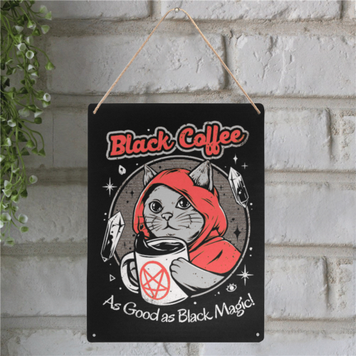 Black Coffee As Good As Black Magic Metal Tin Sign 12"x16"