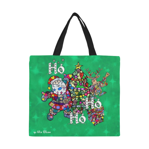 Ho Ho Ho X Mas by Nico Bielow All Over Print Canvas Tote Bag/Large (Model 1699)