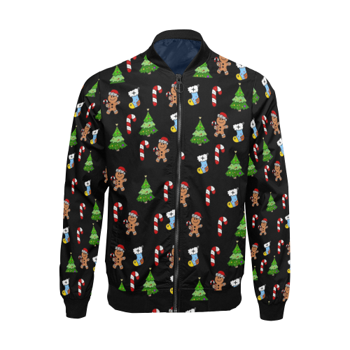 Sweet Christmas by Nico Bielow All Over Print Bomber Jacket for Men (Model H19)