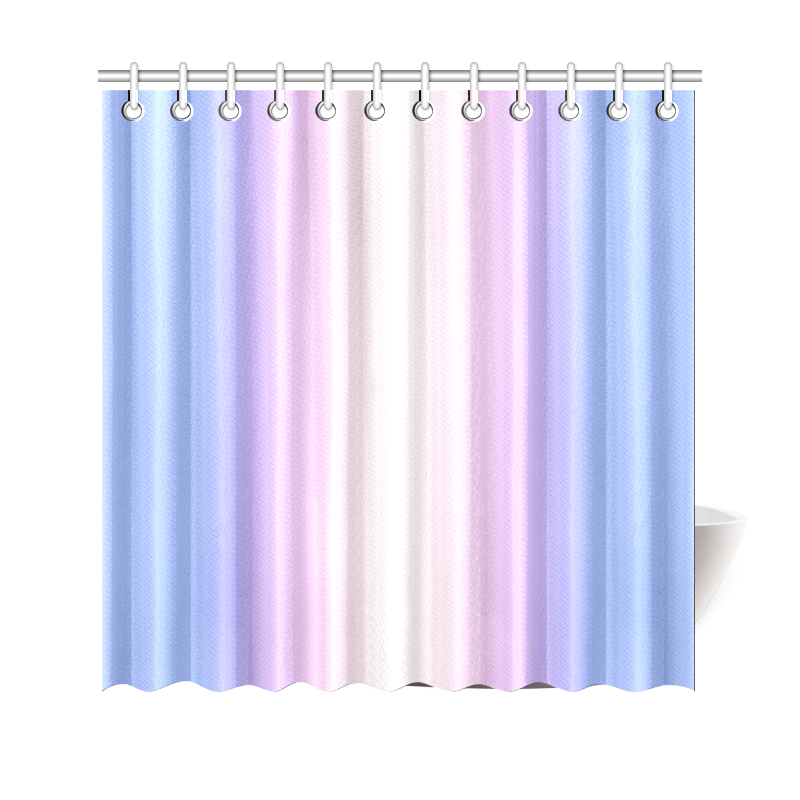 Rainbow Gradient Light Colored Pastel, Light Purple Shower Curtain