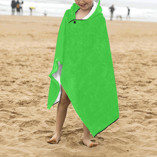 color lime green Kids' Hooded Bath Towels