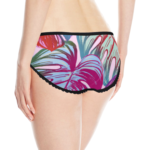 Pretty Leaves B by JamColors Women's All Over Print Classic Briefs (Model L13)