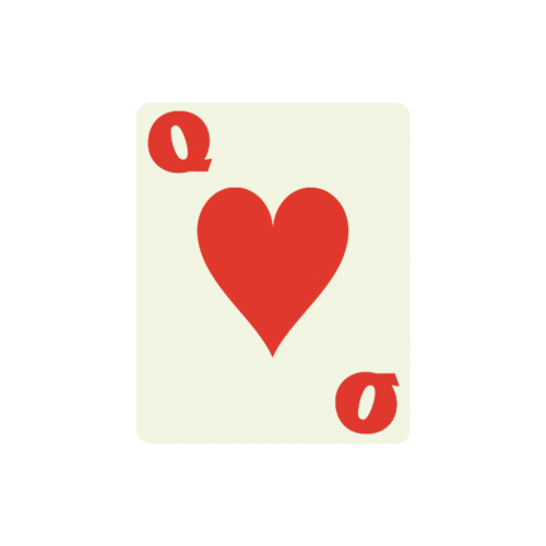 Playing Card Queen of Hearts Rectangle Mousepad