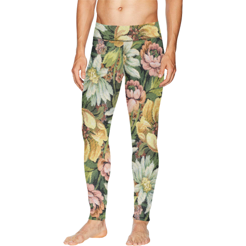 grandma's floral abstract couch Men's All Over Print Leggings (Model L38)
