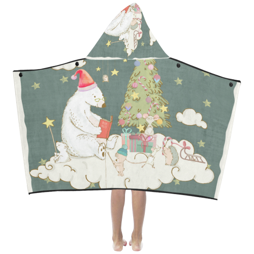 Cute Christmas Dreams Kids' Hooded Bath Towels