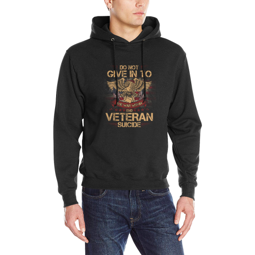 do not give in to the war within end veteran suici Men's Classic Hoodie (Model H17)