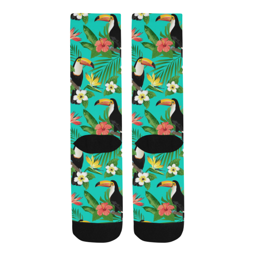 Tropical Summer Toucan Pattern Trouser Socks