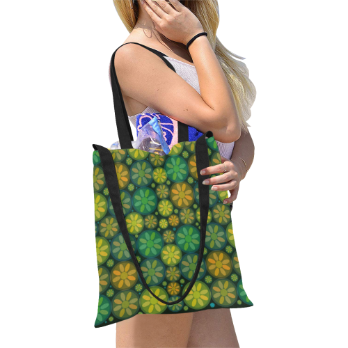 zappwaits flower 2 All Over Print Canvas Tote Bag/Medium (Model 1698)