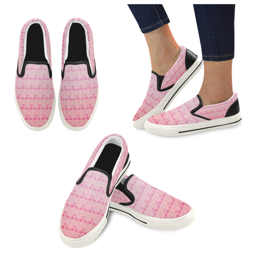 digital-paper-5262599 Women's Slip-on Canvas Shoes (Model 019)