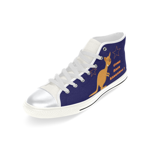 Come Back Kangaroo High Top Canvas Shoes for Kid (Model 017)