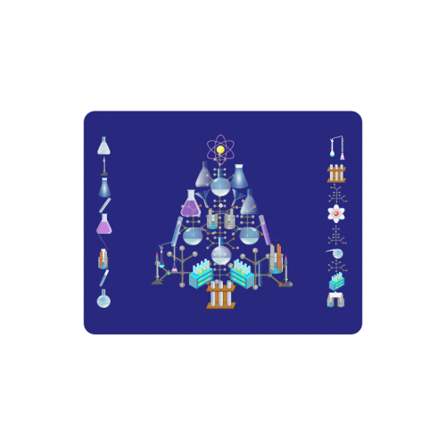 Oh Chemist Tree, Oh Chemistry, Science Christmas Blue Rectangle Mousepad