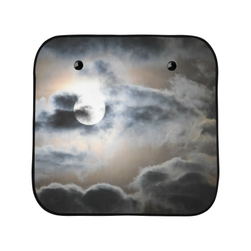 Dark Clouds And Full Moon In The Night Sky Car Sun Shade 28"x28"x2pcs