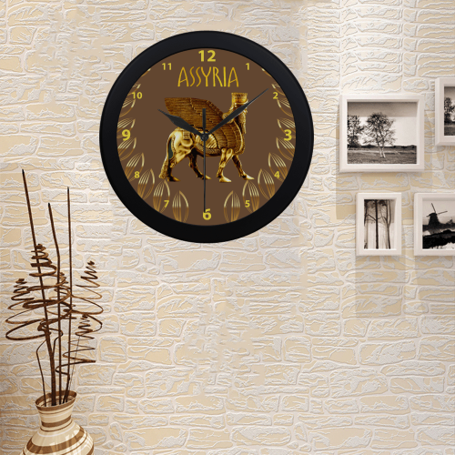 Assyria Circular Plastic Wall clock