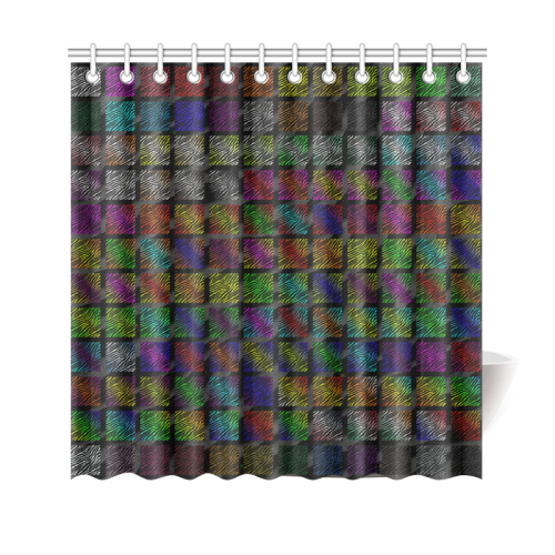 Ripped SpaceTime Stripes Collection Shower Curtain 69"x70"