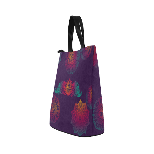 Colorful Mandala Nylon Lunch Tote Bag (Model 1670)