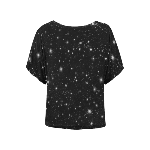 Stars in the Universe Women's Batwing-Sleeved Blouse T shirt (Model T44)