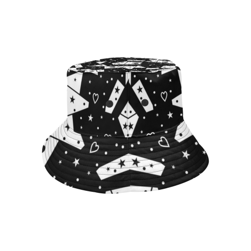 Black and White Popart by Nico Bielow All Over Print Bucket Hat