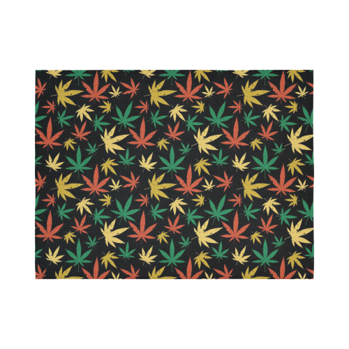 Cannabis Pattern Cotton Linen Wall Tapestry 80"x 60"