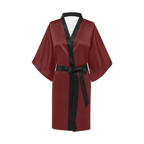 Dolphin Love Royal Burgundy/Black Kimono Robe