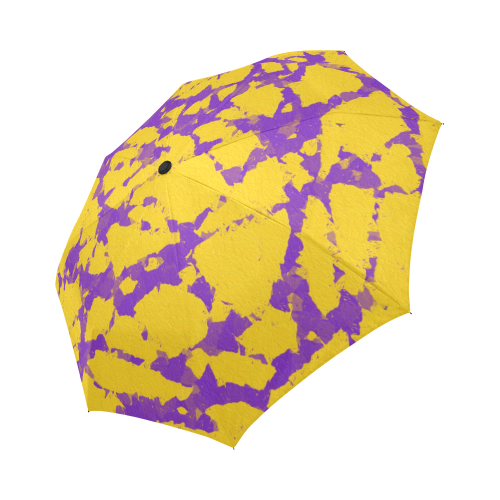 Purple and Yellow Auto-Foldable Umbrella (Model U04)
