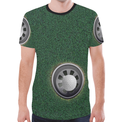 Hole in One Golf Cup and Ball New All Over Print T-shirt for Men (Model T45)