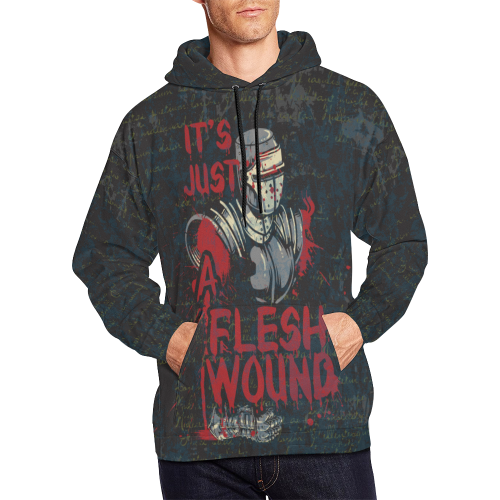 Just a Flesh Wound Bloody Knight Hoodie All Over Print Hoodie for Men/Large Size (USA Size) (Model H13)