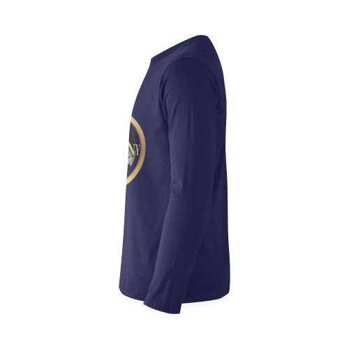 Sports Germany Soccer Ball  on Blue Sunny Men's T-shirt (long-sleeve) (Model T08)