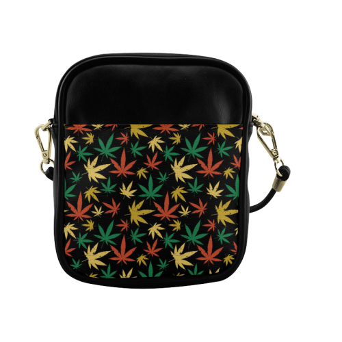 Cannabis Pattern Sling Bag (Model 1627)