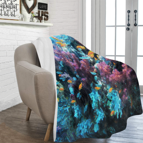 Coral Reef Saltwater Fantasy Ultra-Soft Micro Fleece Blanket 60"x80"