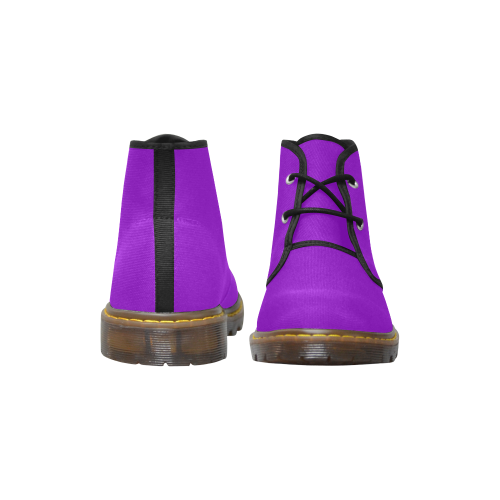 color dark violet Men's Canvas Chukka Boots (Model 2402-1)