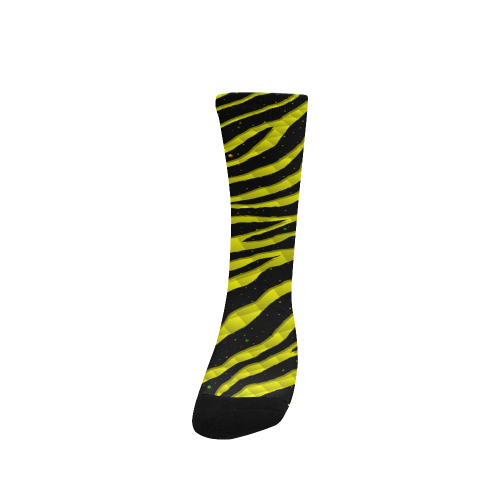 Ripped SpaceTime Stripes - Yellow Women's Custom Socks