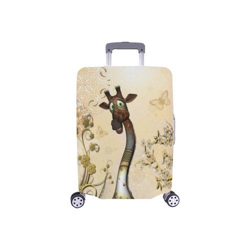 Funny steampunk giraffe Luggage Cover/Small 18"-21"