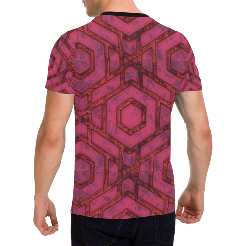 Hexed Men's All Over Print T-Shirt with Chest Pocket (Model T56)