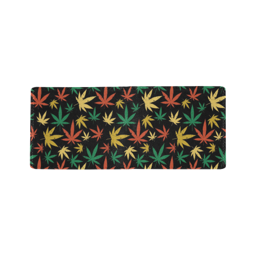 Cannabis Pattern Mini Bifold Wallet (Model 1674)