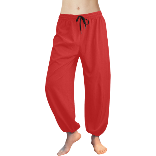Fiery Red Women's All Over Print Harem Pants (Model L18)