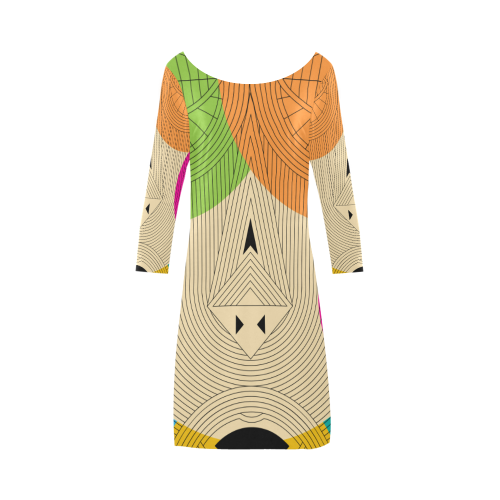 Aztec Ancient Tribal Bateau A-Line Skirt (D21)