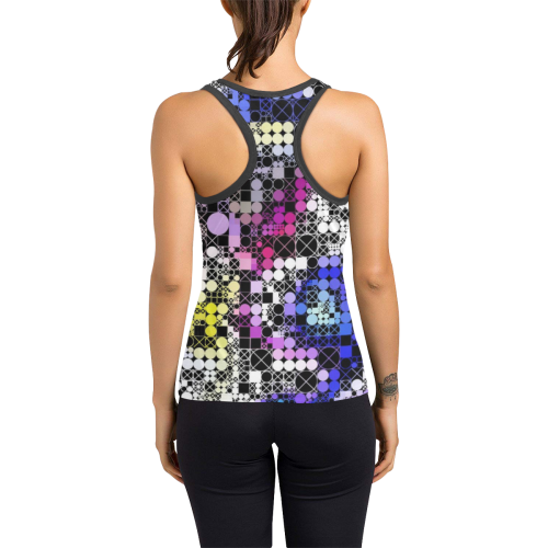 funny mix of shapes  by JamColors Women's Racerback Tank Top (Model T60)