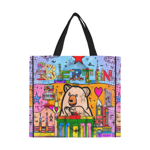 Berlin by Nico Bielow All Over Print Canvas Tote Bag/Large (Model 1699)