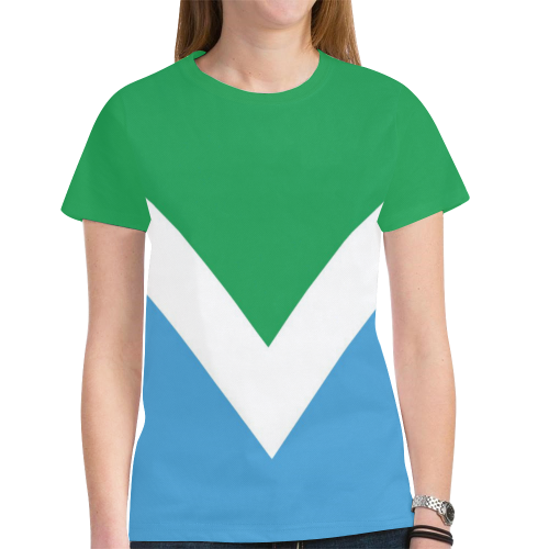 Vegan Flag New All Over Print T-shirt for Women (Model T45)