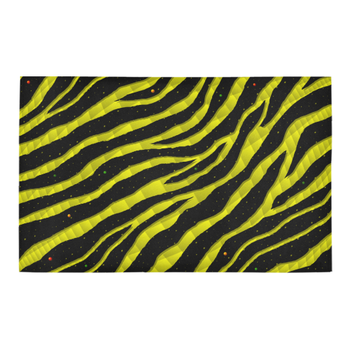 Ripped SpaceTime Stripes - Yellow Bath Rug 20''x 32''
